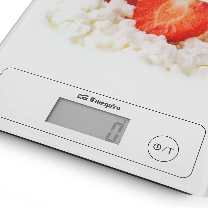 Orbegozo PC 1018 Báscula de cocina electrónica, 5kg, blanca